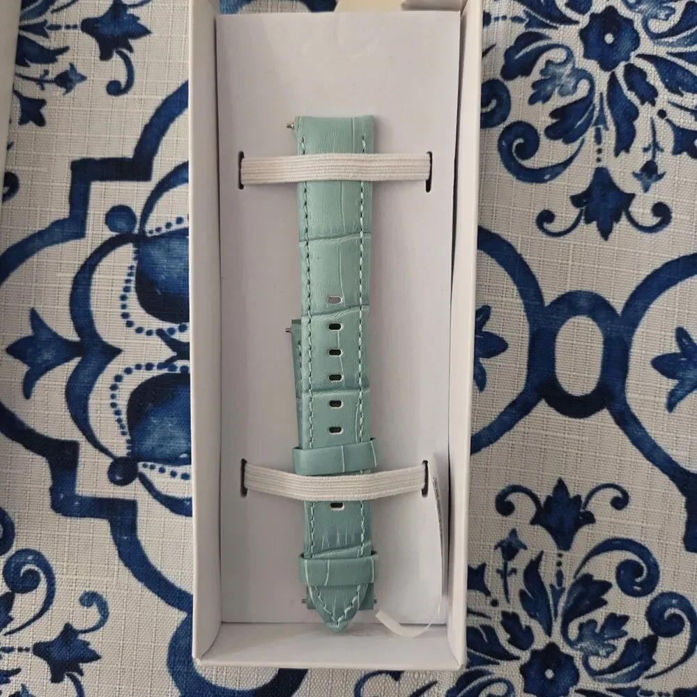 MICHAEL KORS SOFIE ACCESS AQUA BLUE LEATHER SMARTWATCH BAND MKT9057 NEW!